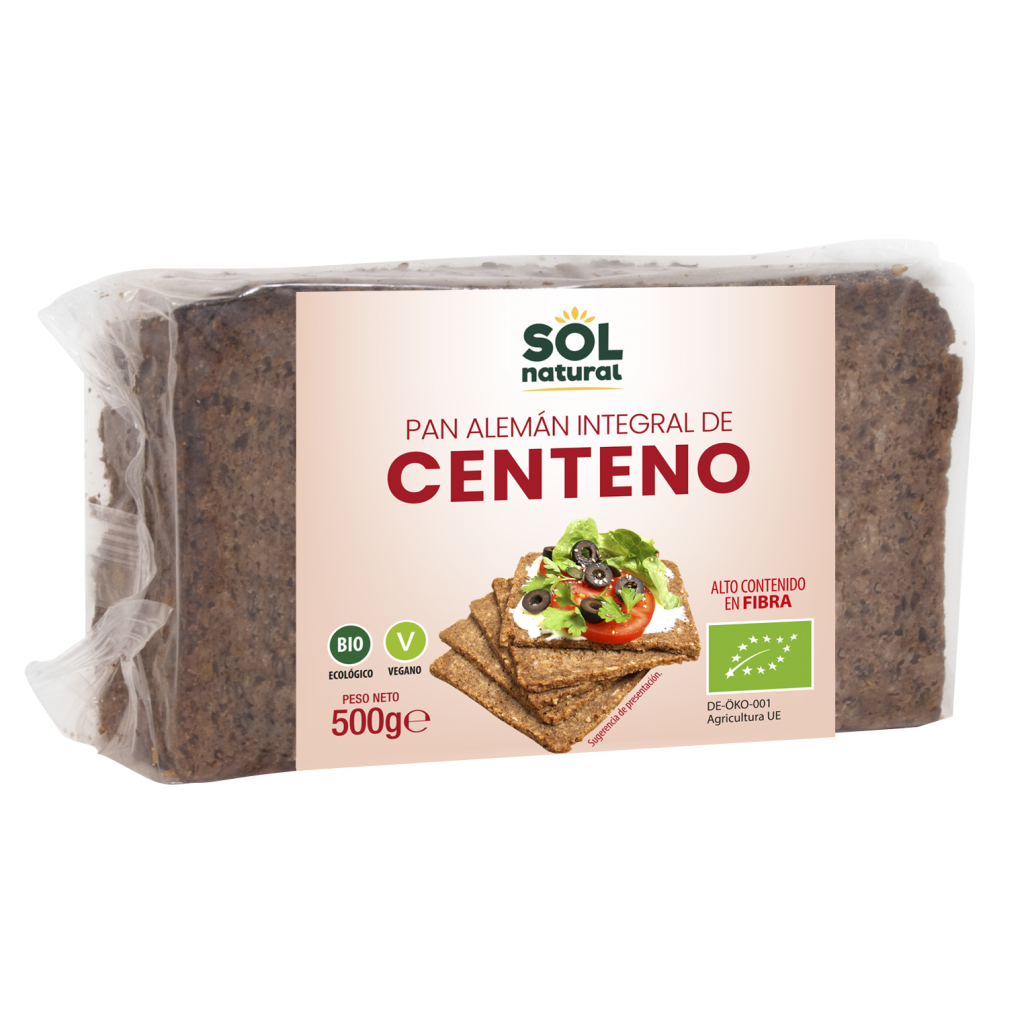 Pan alemán de centeno ecológico 500g Sol natural