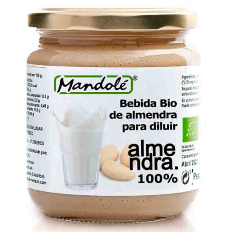 Crema de almendra 100% para diluir ecológica 325g Mandolé