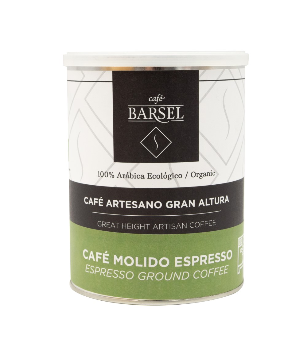 Café molido espresso 100% arábica 250g BIO Barsel [8436013469664]