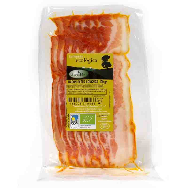 Bacon extra en lonchas Biobardales 100g | Ecológico