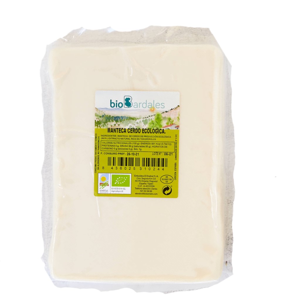 Manteca de Cerdo Biobardales 1Kg | ecológico