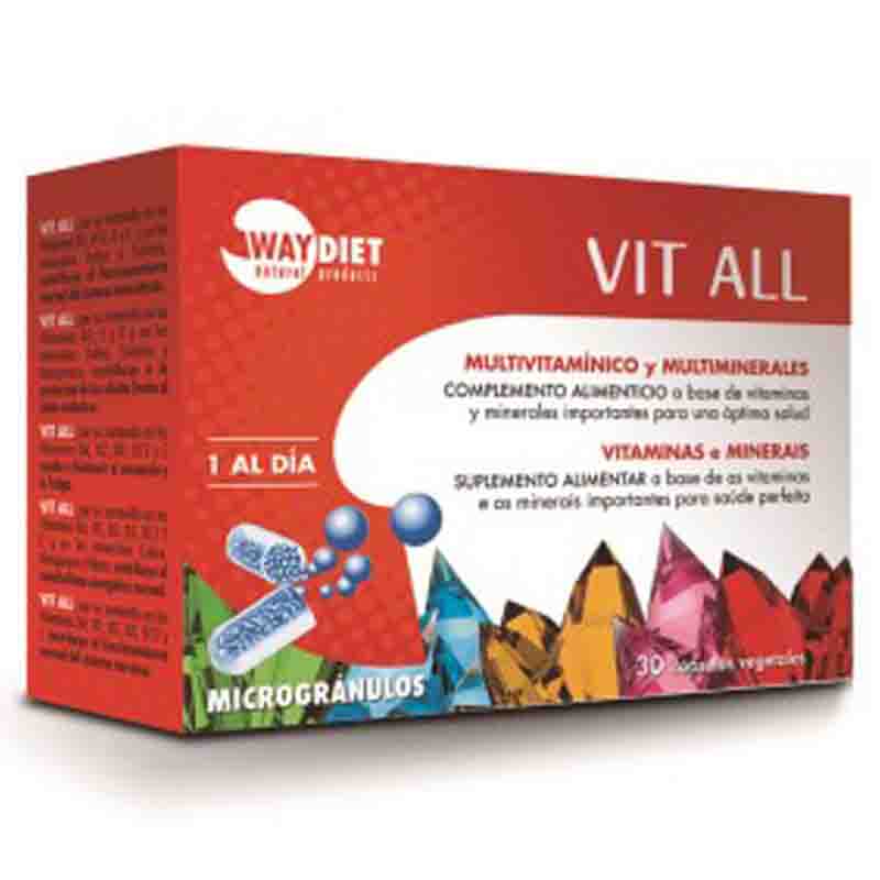 Vit All multivitamínico y multiminerales 30 cápsulas Way Diet