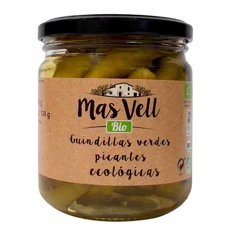 Guindillas verdes picantes 350g BIO Mas Vell