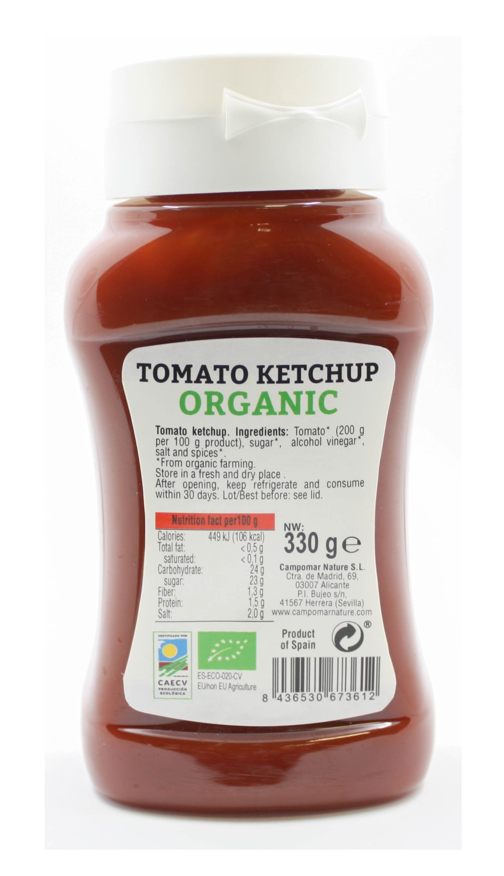 Ketchup Campomar Nature 330g | ecológico 2