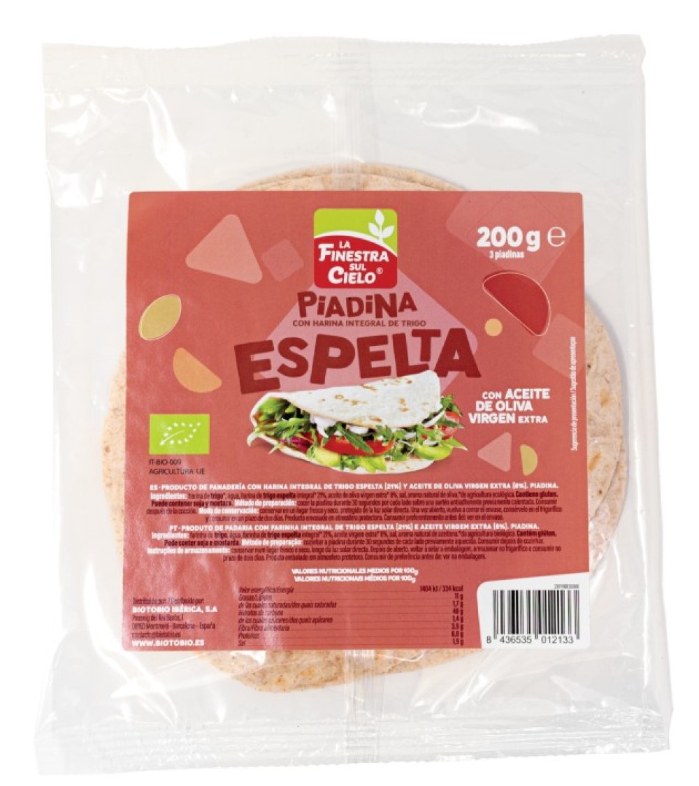 Piadina de espelta La Finestra Sul Cielo 200g | Ecológico