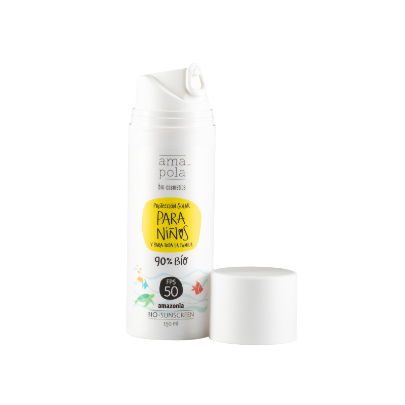 Protector solar para niños y apra toda la familia Amapola 50FPS 150ml Waterproof