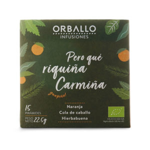 Infusión pero qué riquiña Carmiña 12 pirámides Orballo | ecológico
