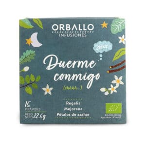 Infusión duerme conmigo 12 pirámides Orballo | ecológico