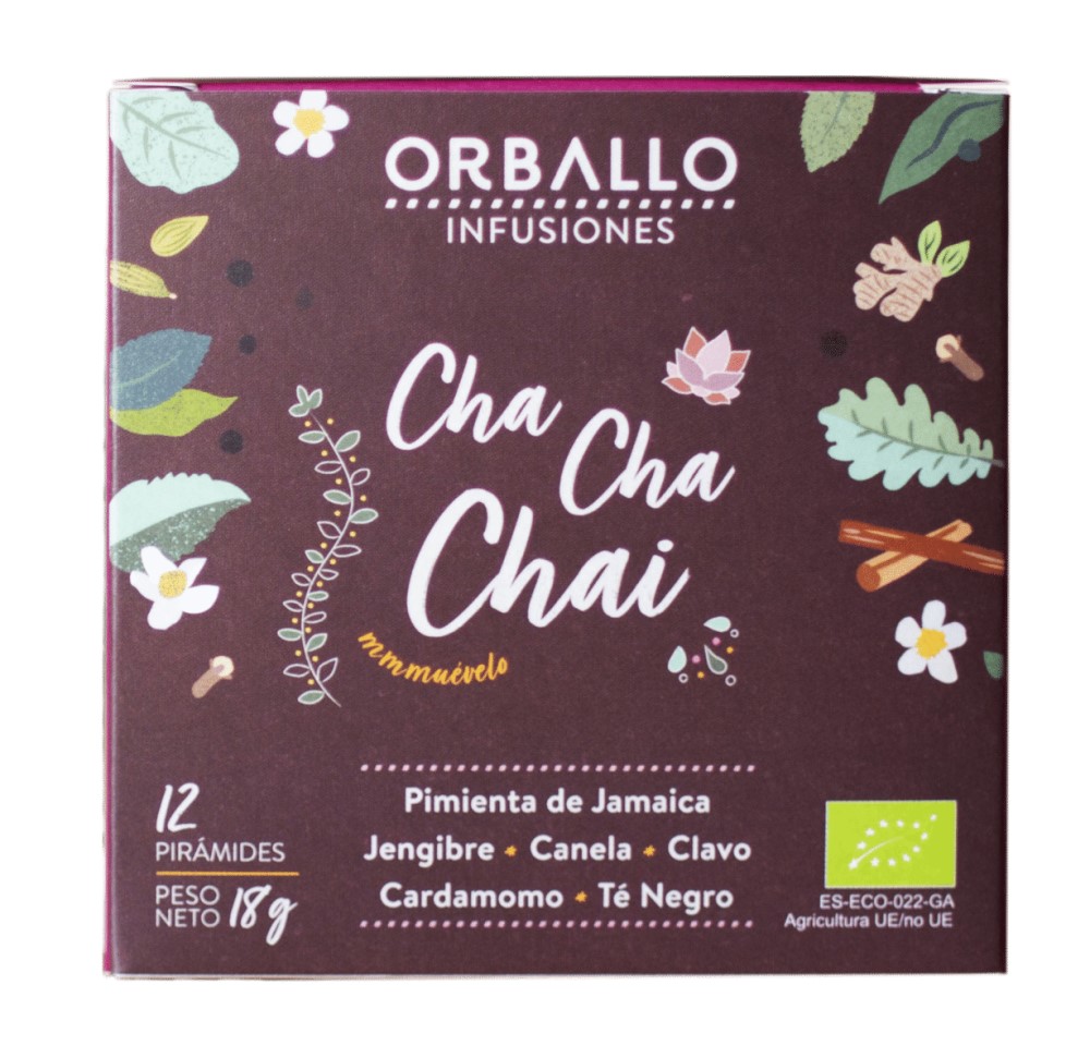 Infusión Cha Cha Chai 12 piramides Orballo | ecológica