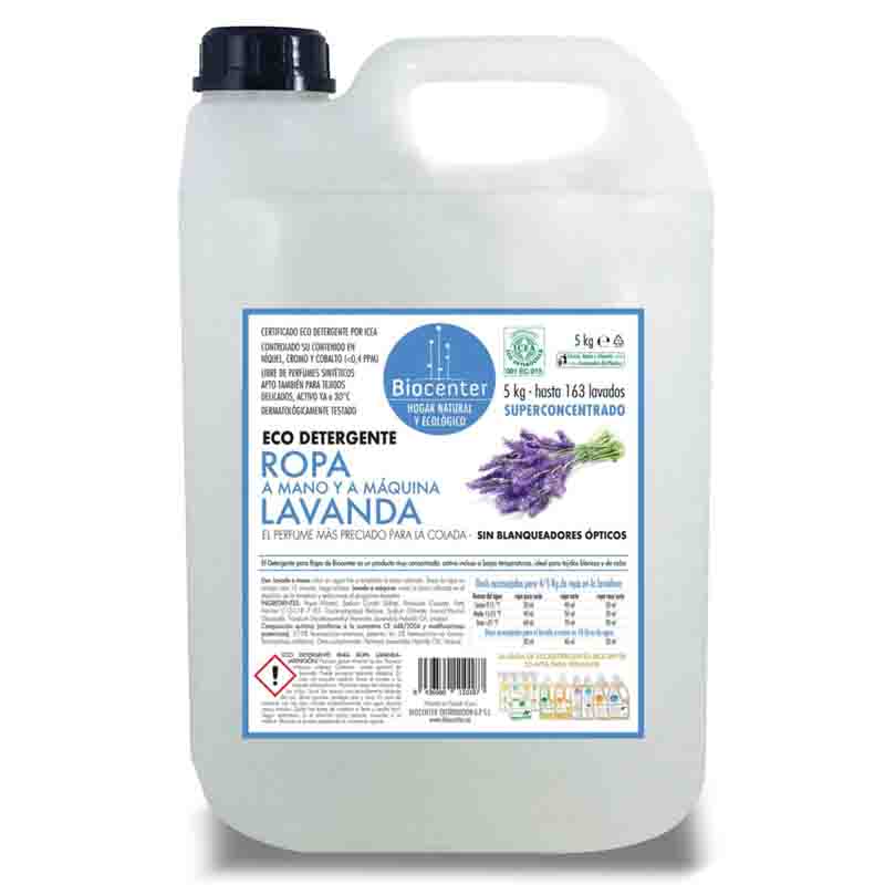 Detergente ecológico para ropa aroma lavanda 5Kg Biocenter