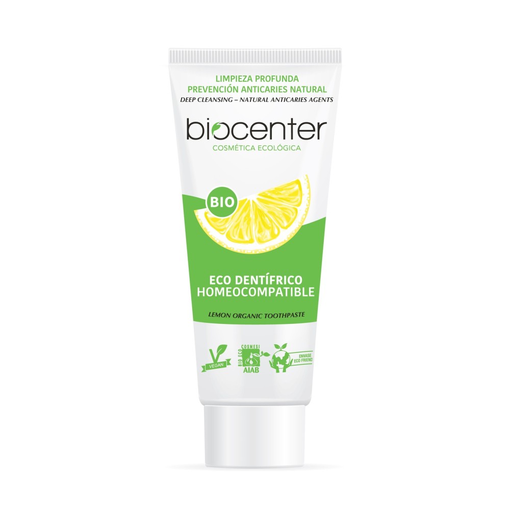 Dentífrico homeocompatible limón y té verde Biocenter 100ml