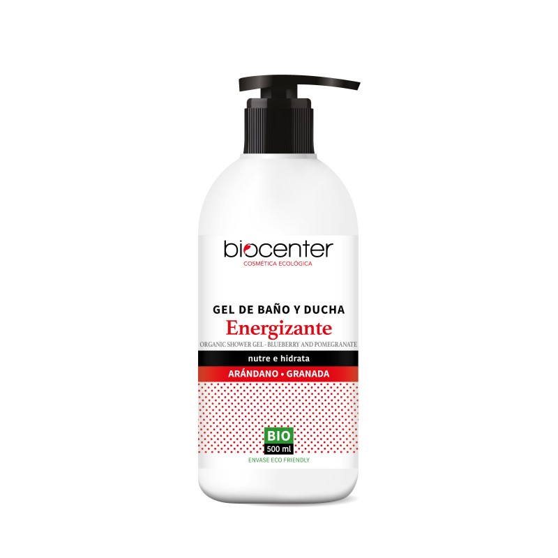 BIOCENTER TOP - GEL DE BAÑO Y DUCHA ENERGIZANTE ARANDANO Y GRANAD BIO 500ml