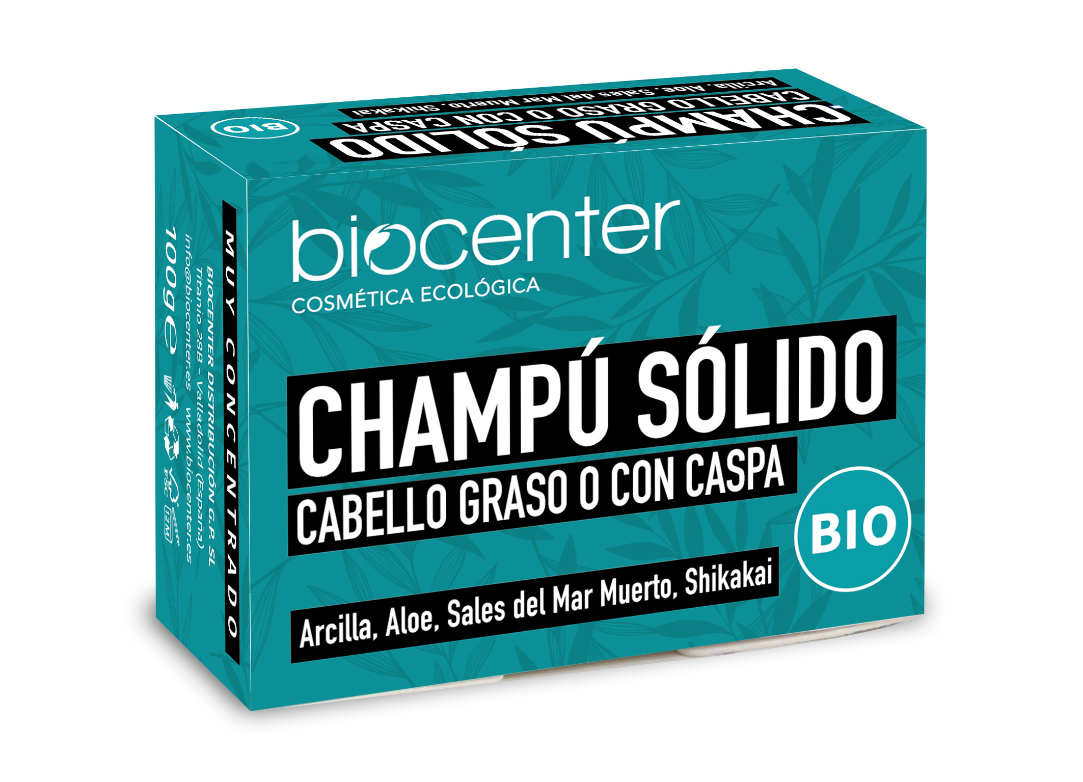 BIOCENTER - CHAMPU SOLIDO CABELLO GRASO O CON CASPA 100g
