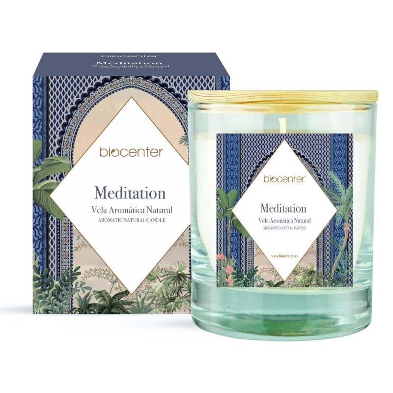 Vela 100% de cera vegetal aroma meditación Biocenter 2