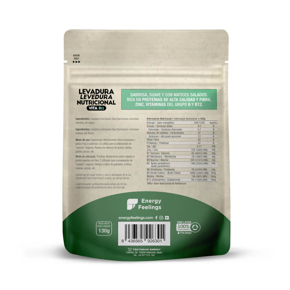 Levadura Nutricional VitaB12 Energy Feelings 130g 2