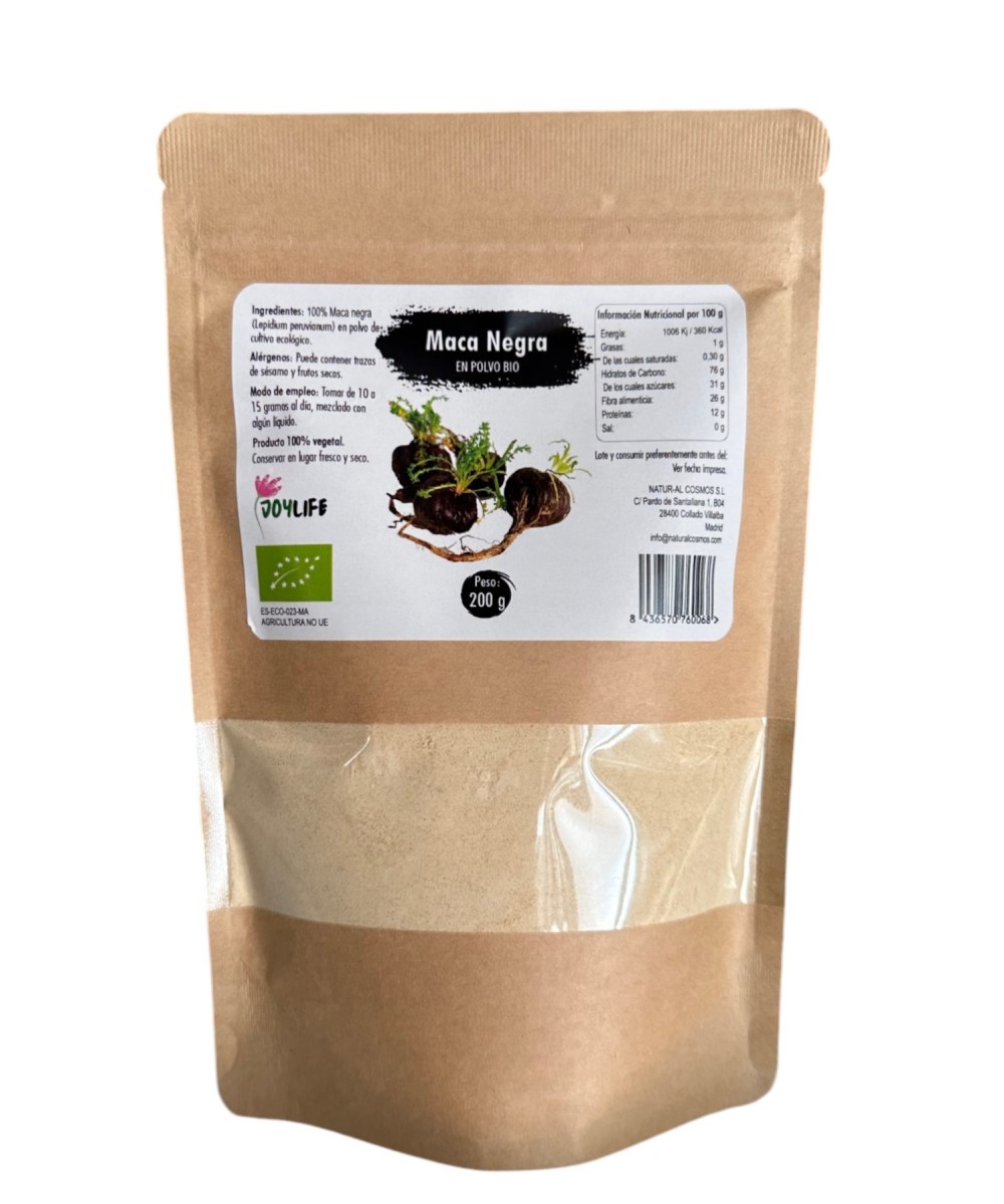 Maca negra em polvo Joylife 200g ecológica