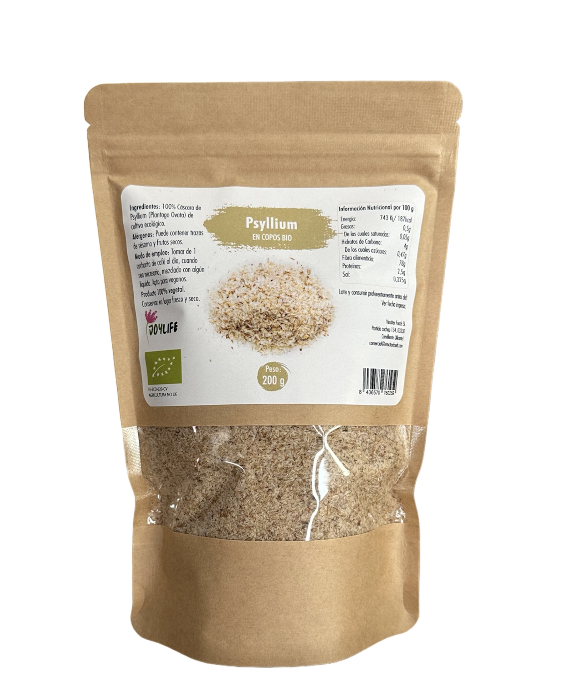 Psyllium en copos JoyLife 200g | ecológico