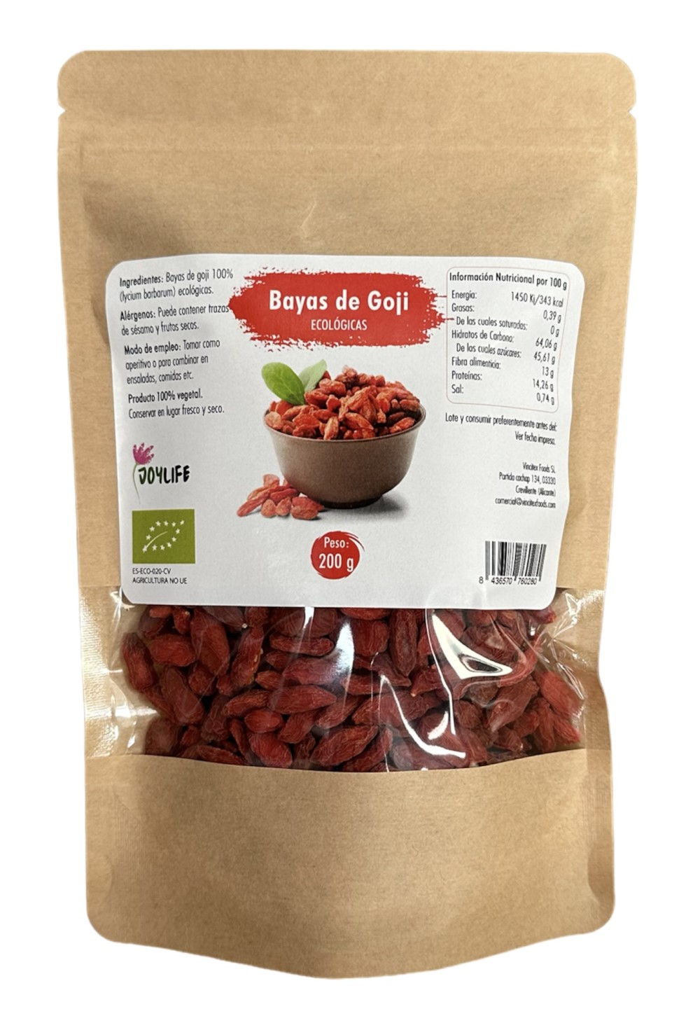 Bayas de Goji JoyLife 200g | ecológico