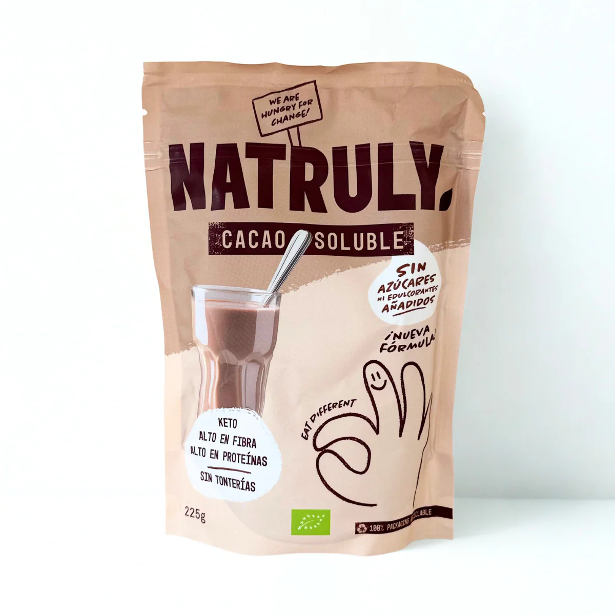 Cacao soluble sin azúcar Natruly 225g | ecológico