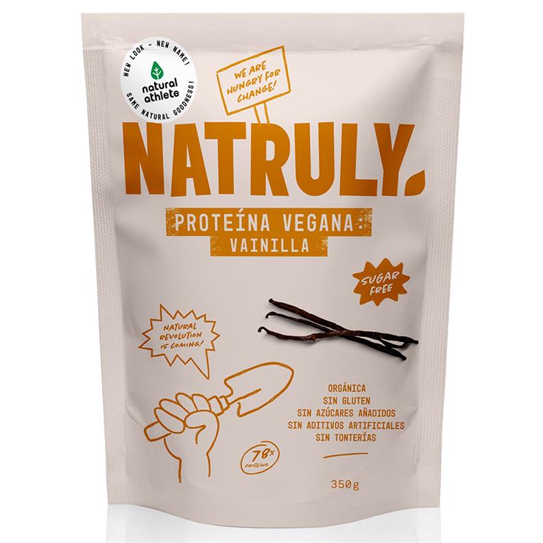 Proteína vegana vainilla sin azúcares añadidos Natruly 350g | Ecológico