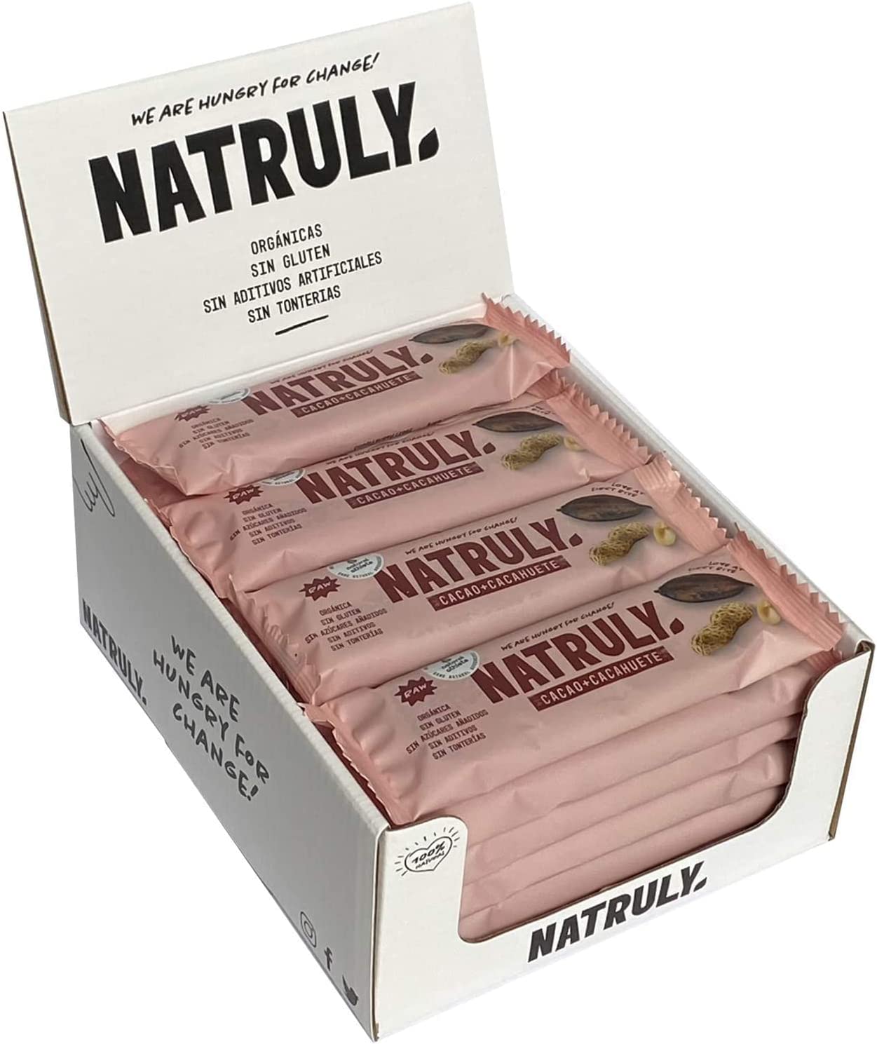 Barrita Raw de Cacao y Cacahuete Natruly 40g | ecológico 2