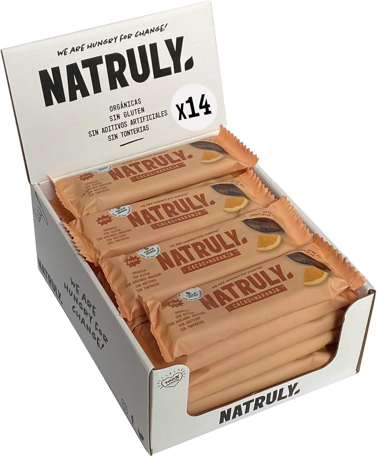 Barrita Raw de Cacao y Naranja Natruly 40g | Ecológico 2