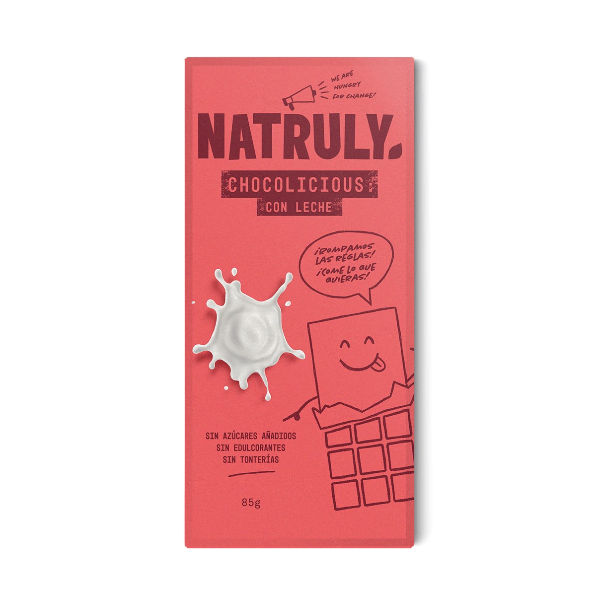 Chocolate con leche sin azúcar Chocolicious Natruly 85g