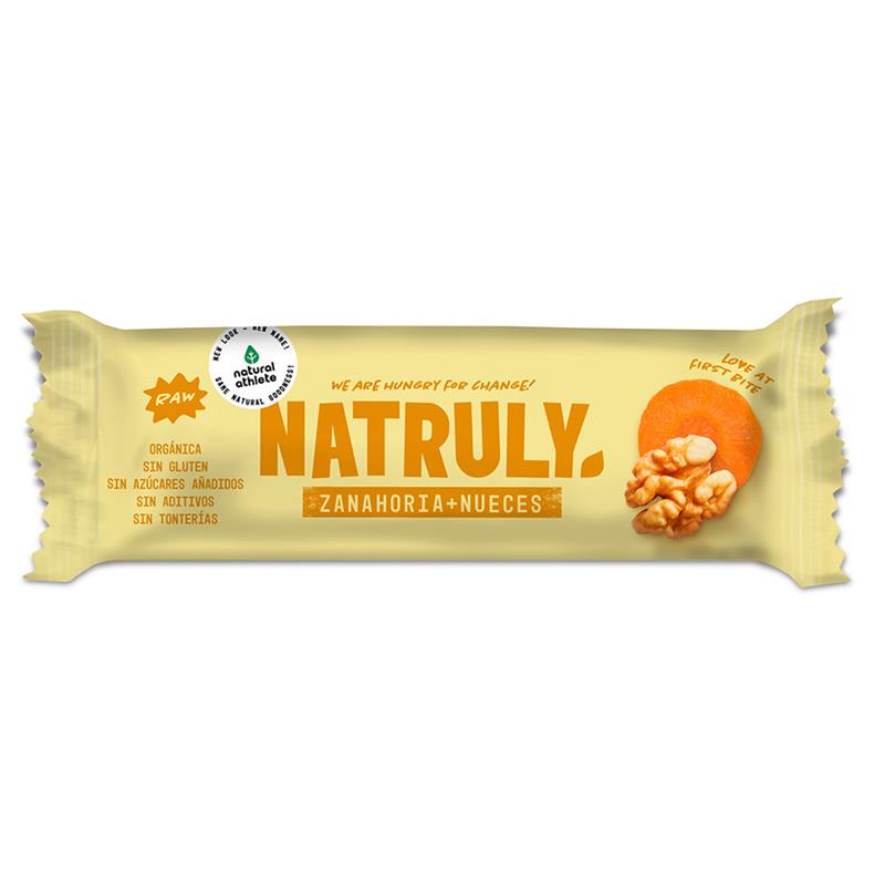 Barrita Raw de Zanahoria y Nueces Natruly 40g | Ecológico