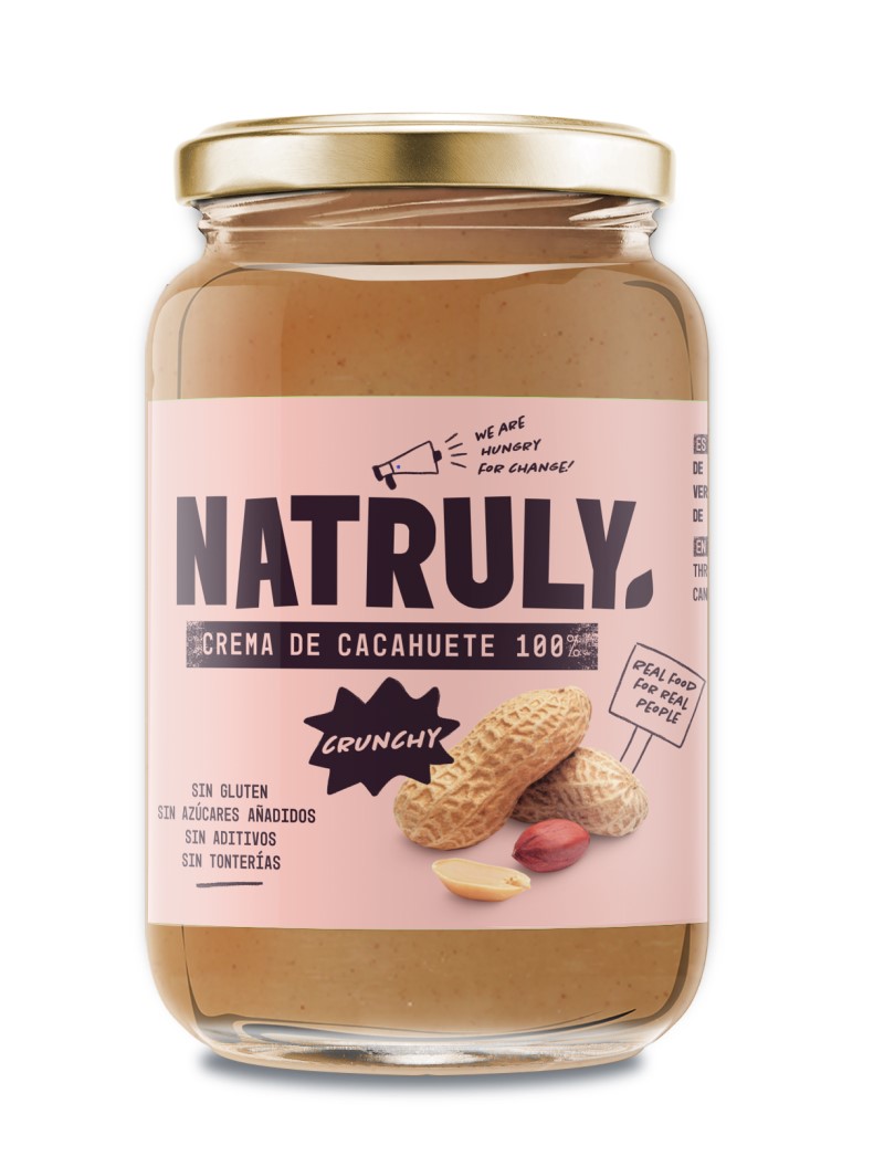 Crema de cacahuete crunchy 500g Natruly