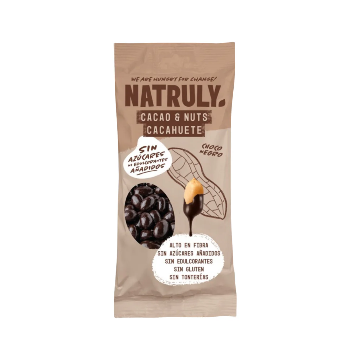 Cacao nuts chocolate negro 50G Natruly