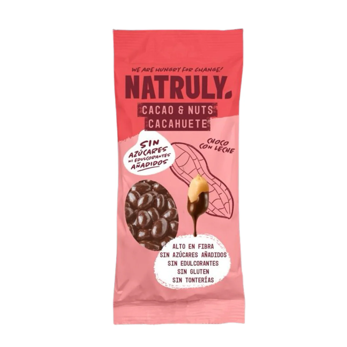 Cacao nuts chocolate con leche 50G Natruly