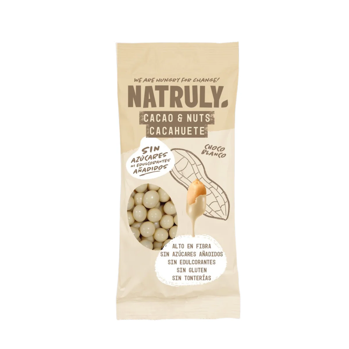 Cacao nuts chocolate blanco 50g Natruly