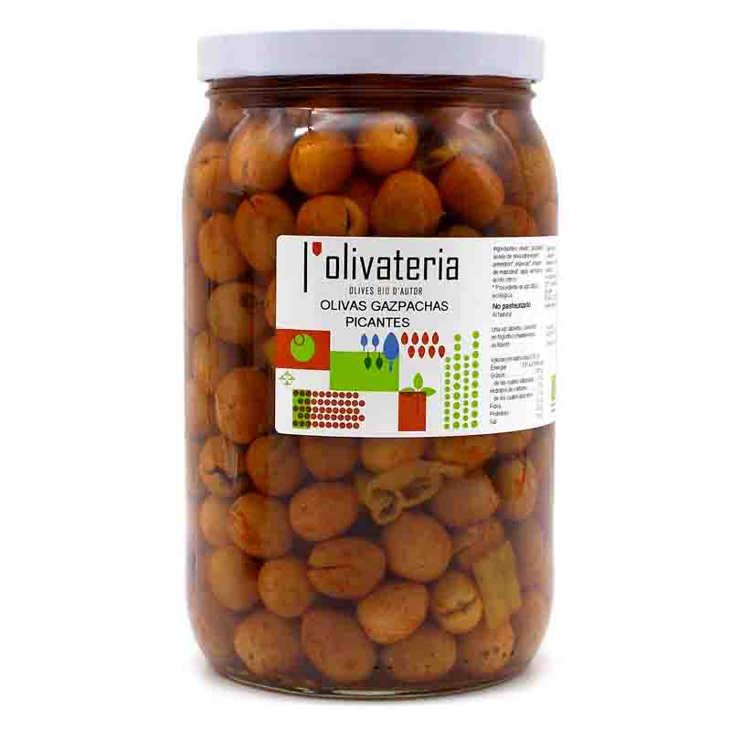 Aceitunas gazpachas picantes Olivatería granel 1,1Kg | Ecológico