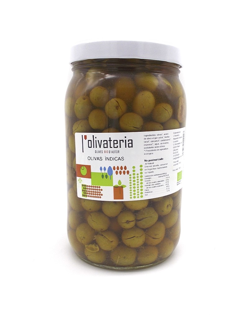 Aceitunas índicas Olivatería granel 1,1Kg | Ecológico
