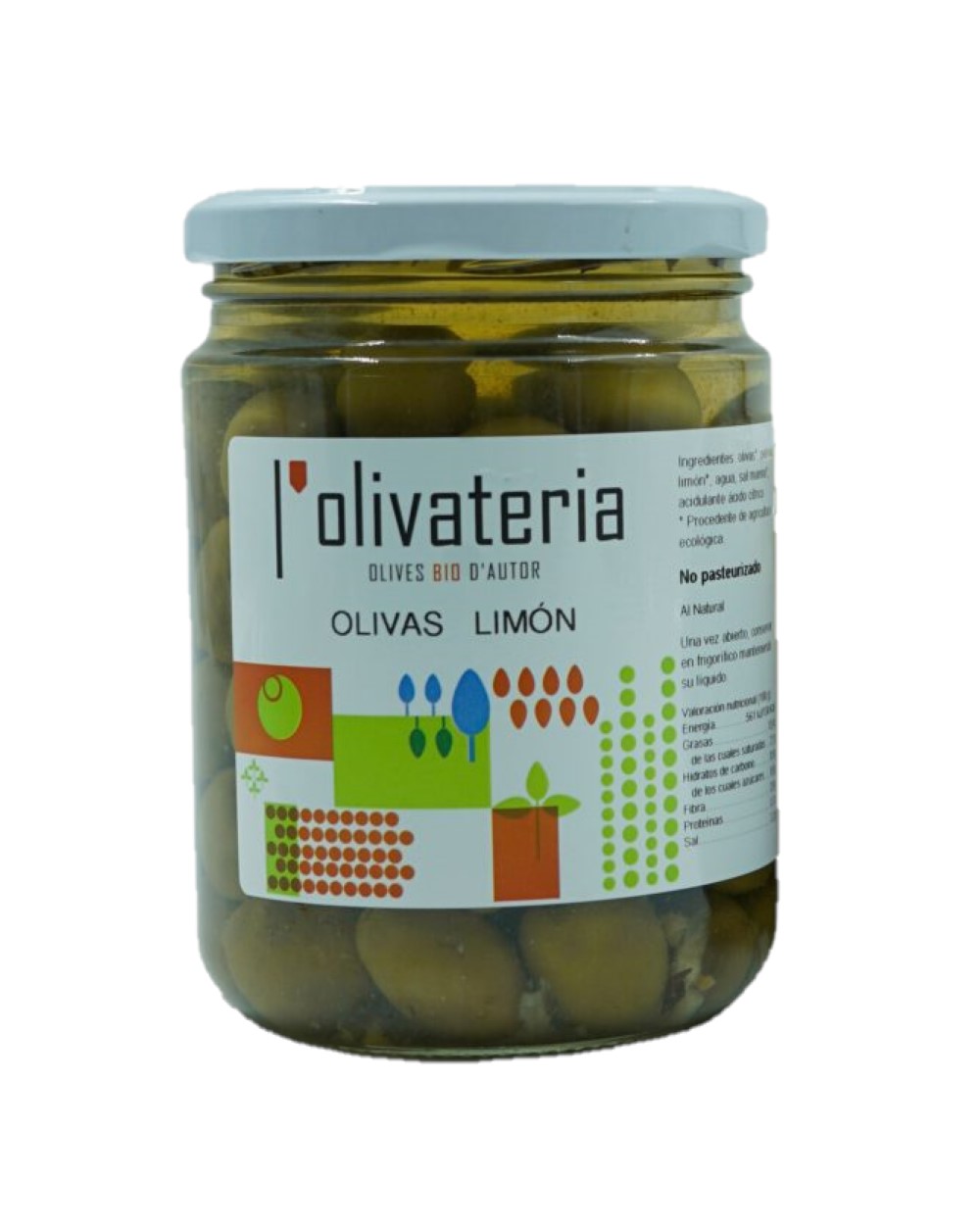Aceitunas limón Olivateria 225g | Ecológico