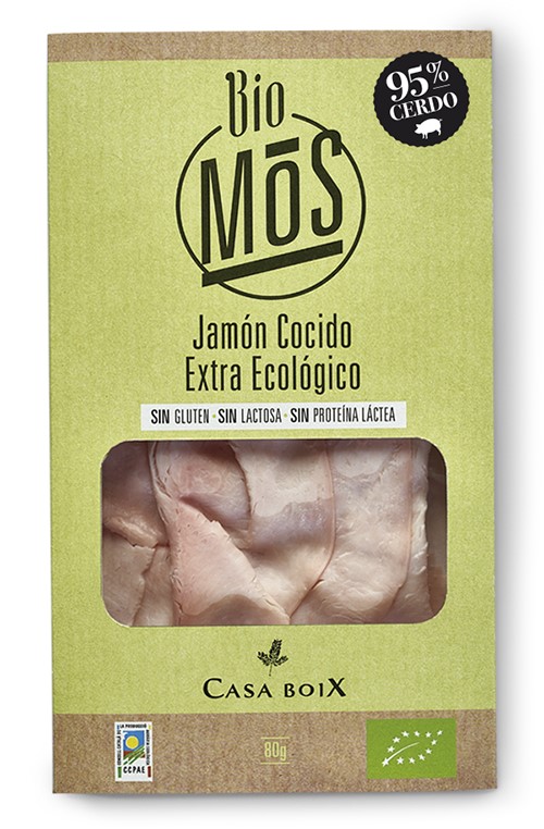 Jamón cocido extra 80g Bio Mos | ecológico