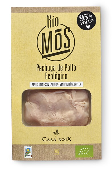 Pechuga de pollo ecológico 80g Bio Mos
