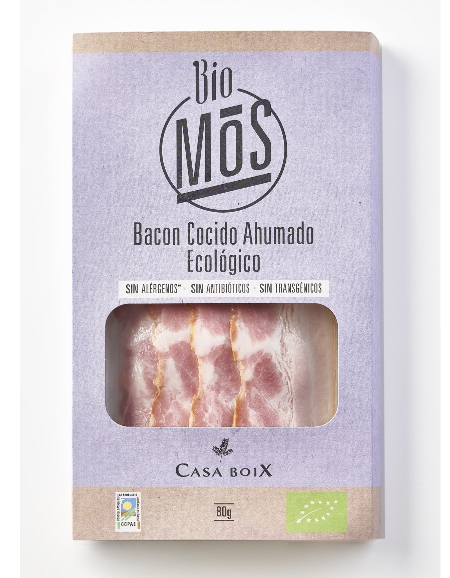 Bacon cocido ahumado Bio Mos 80g | ecológico