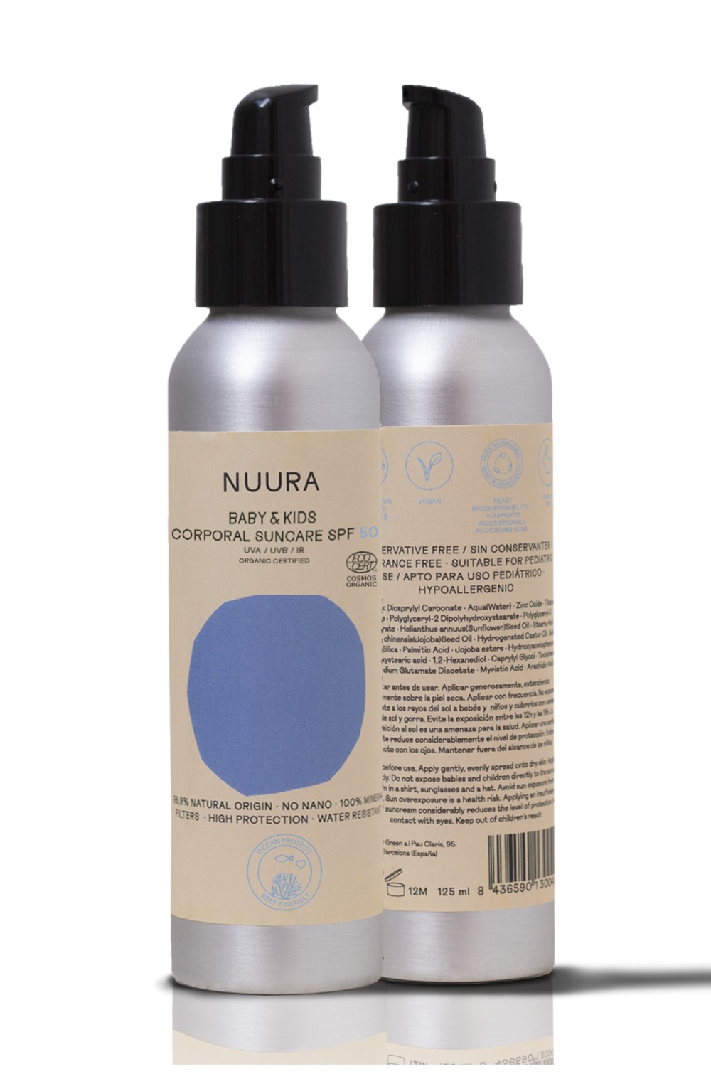 Protector solar corporal baby & kids SPF50 125 ml Nuura