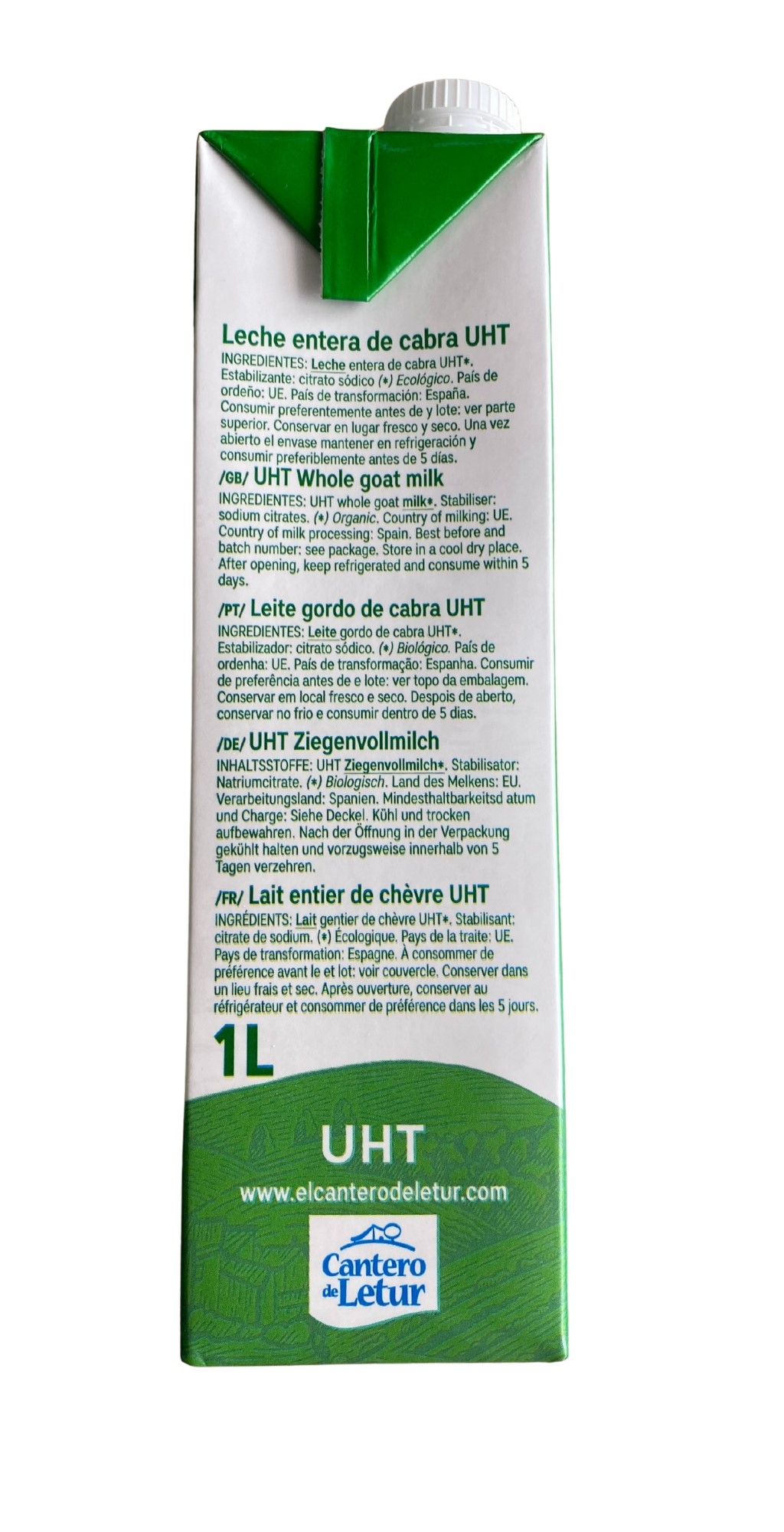Leche de cabra entera UHT Cantero de Letur 1L  | ecológica 3