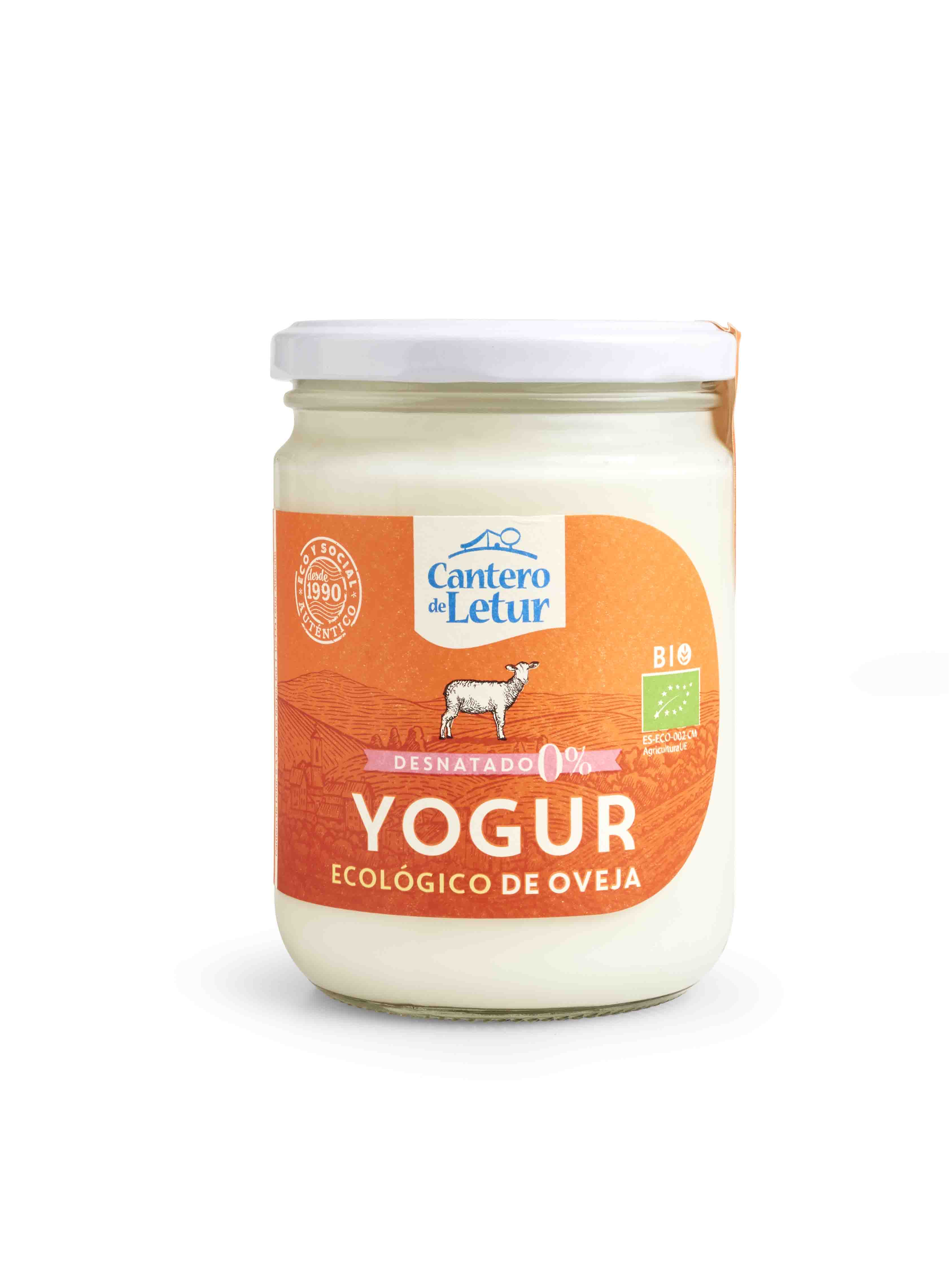 Yogur ecológico desnatado de oveja 420g Cantero de Letur
