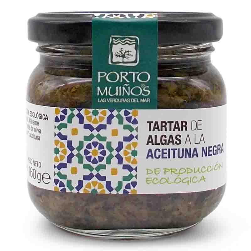 PORTO - TARTAR ALGAS CON ACEITUNAS NEGRAS 160g BIO