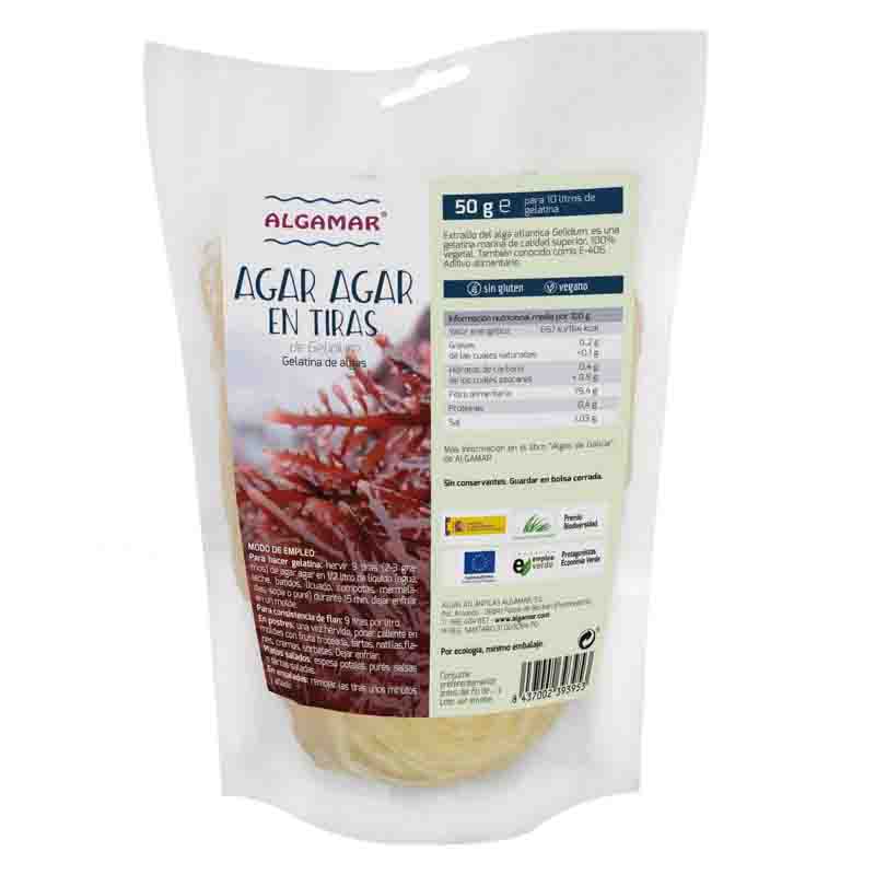 Agar agar en tiras 50g Algamar