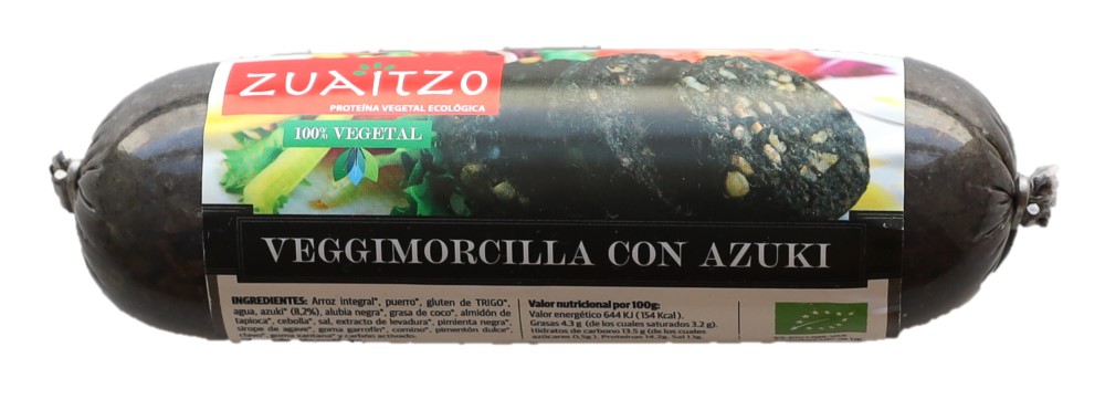 Morcilla vegana Veggimorcilla de Zuaitzo 300g | ecológico