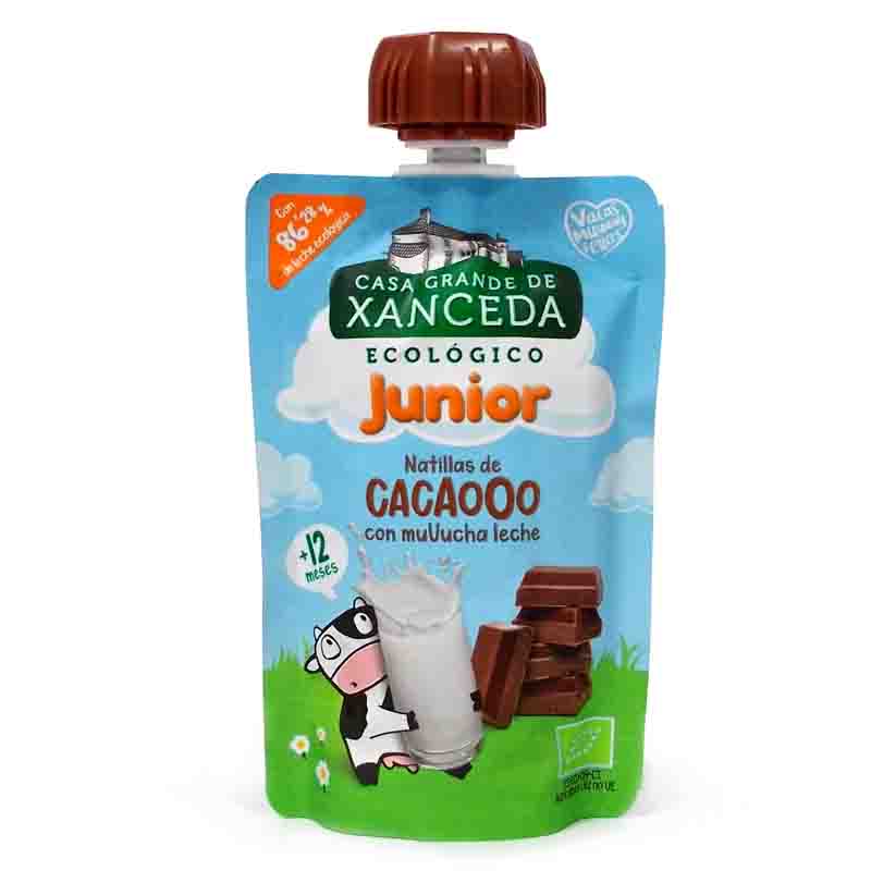 Bolsita junior natillas de cacao 90g ecológico Casa Grande de Xanceda