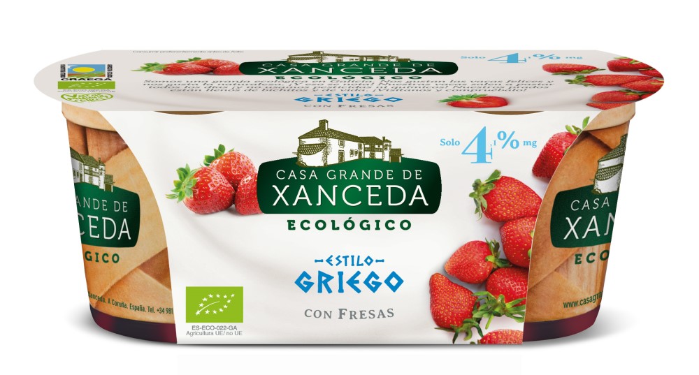 Yogur griego de fresa Casa Grande de Xanceda 2x125g | Ecológico