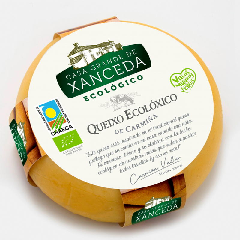 Queso de vaca Carmiña Casa Grande de Xanceda 600g | ecológico