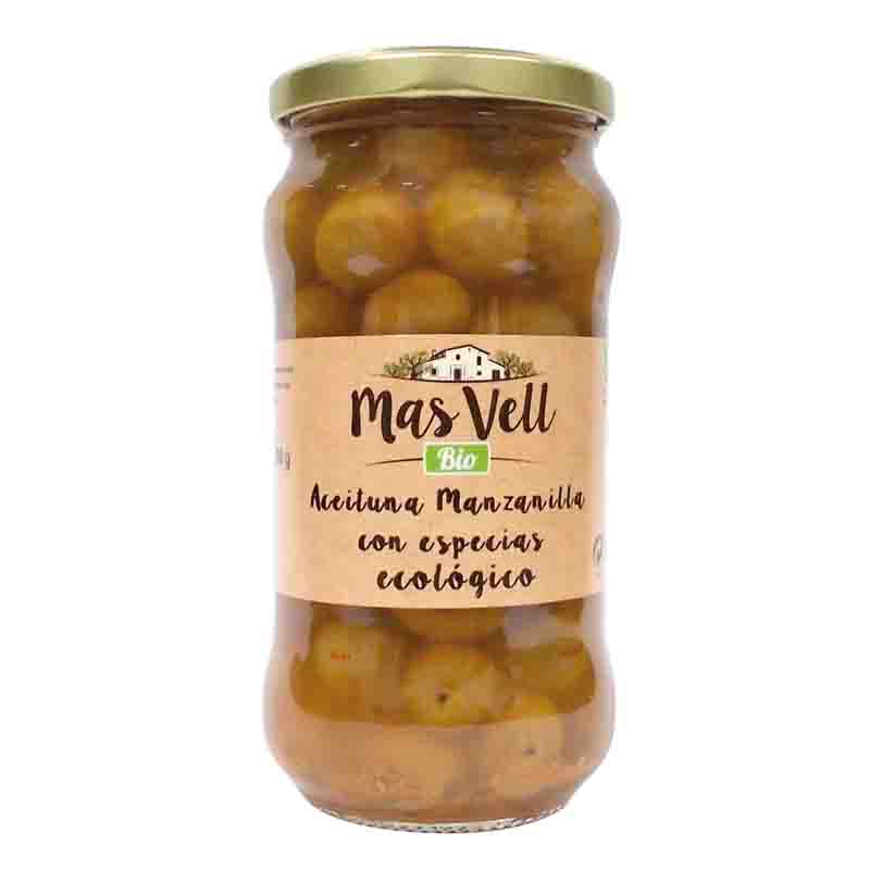 Aceituna manzanilla con especias 350g BIO MasVell