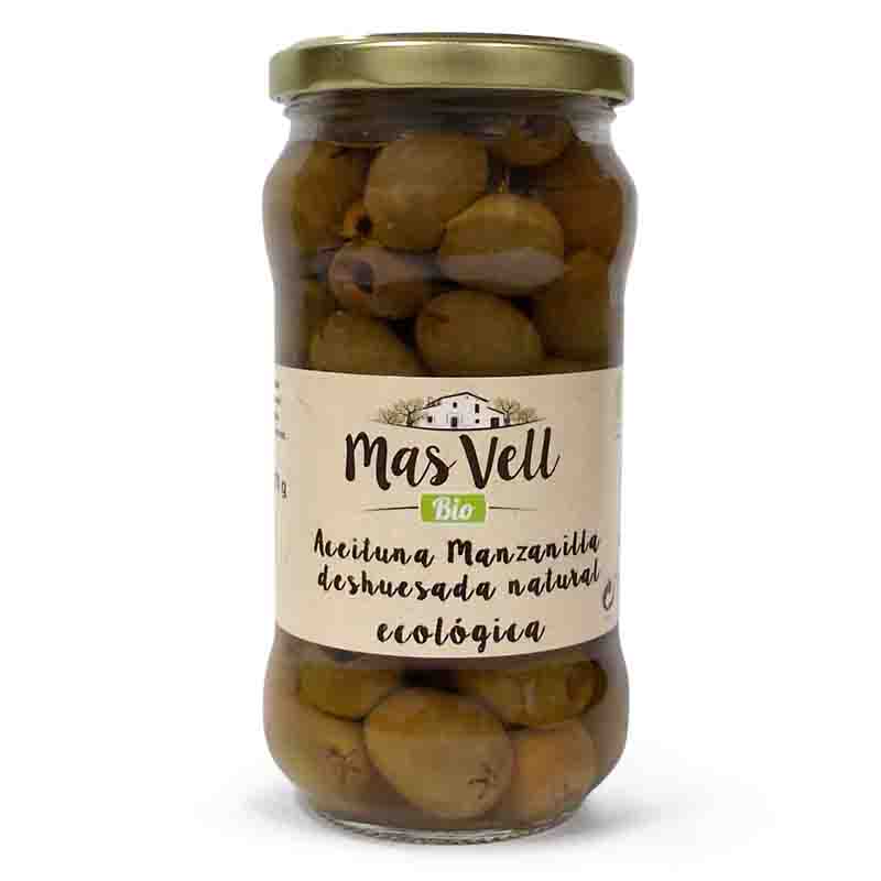 MAS VELL - ACEITUNA MANZANILLA DESHUESADA 350g BIO