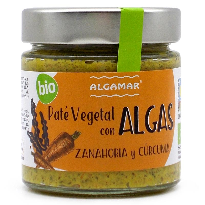 ALGAMAR - PATE DE ALGAS ZANAHORIA Y CURCUMA 180g BIO